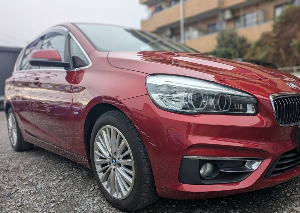 218d フロントバンパー、右フロントフェンダー 施工後 1